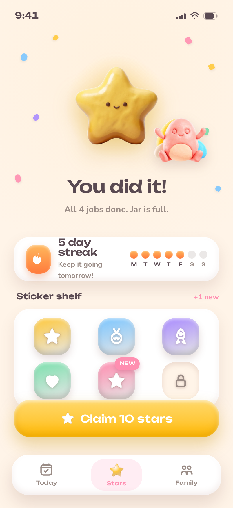 Celebration screen