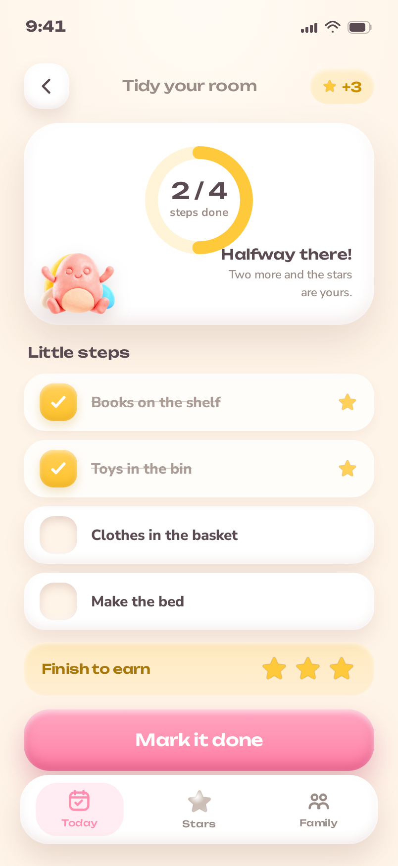 Task screen
