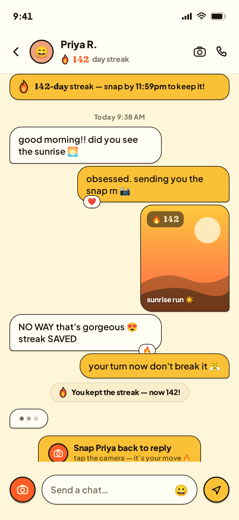 Chat screen