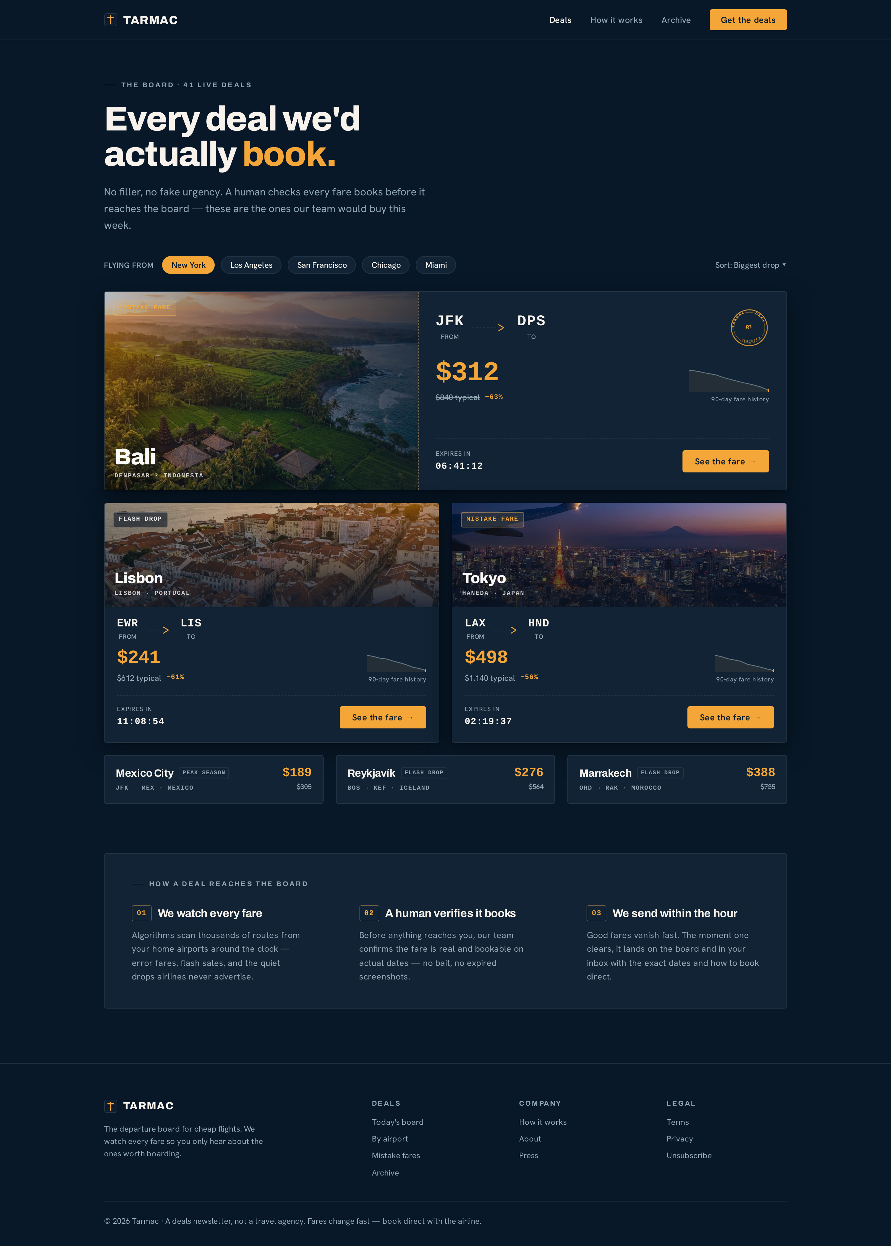 Deals screen