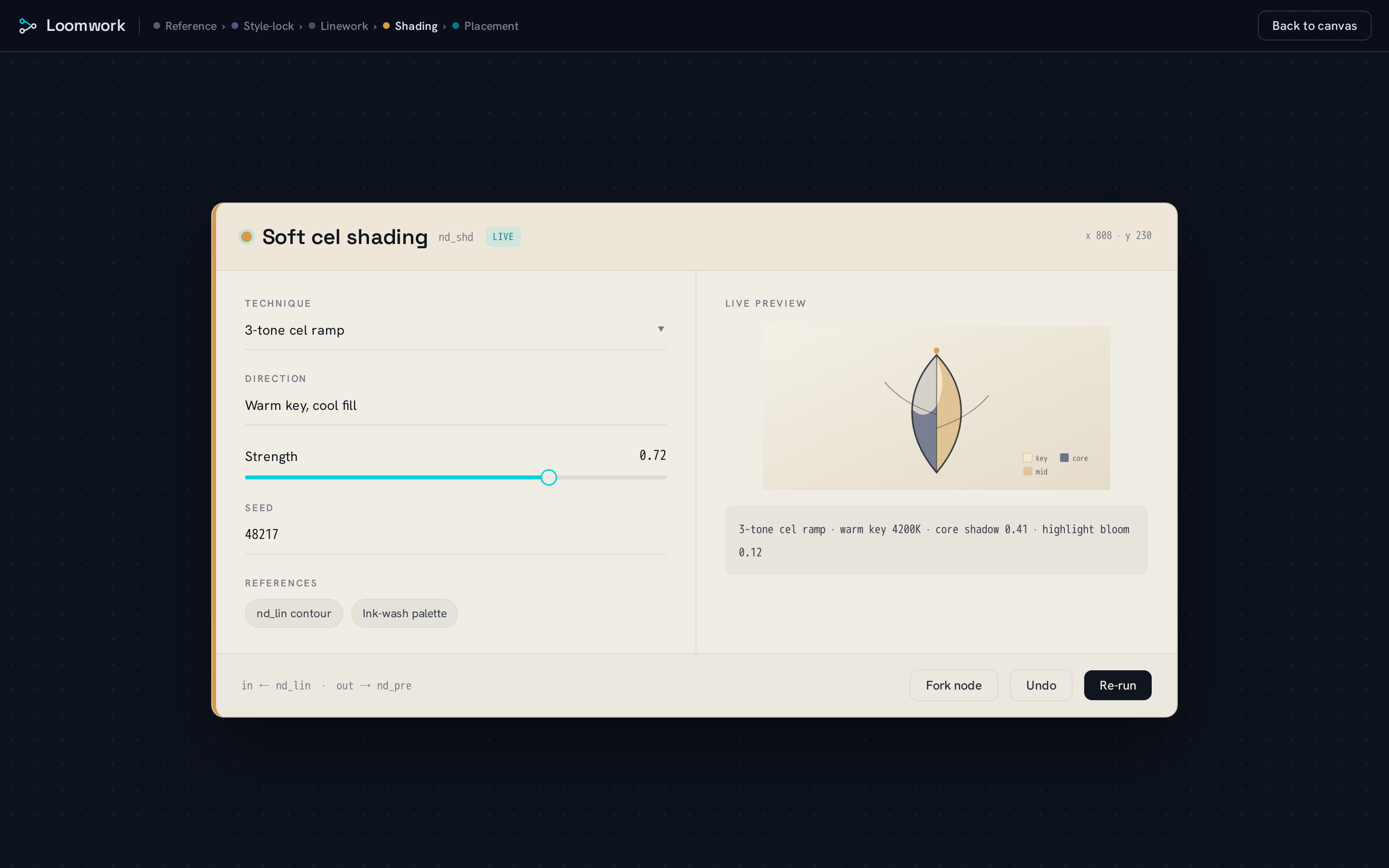 Node screen