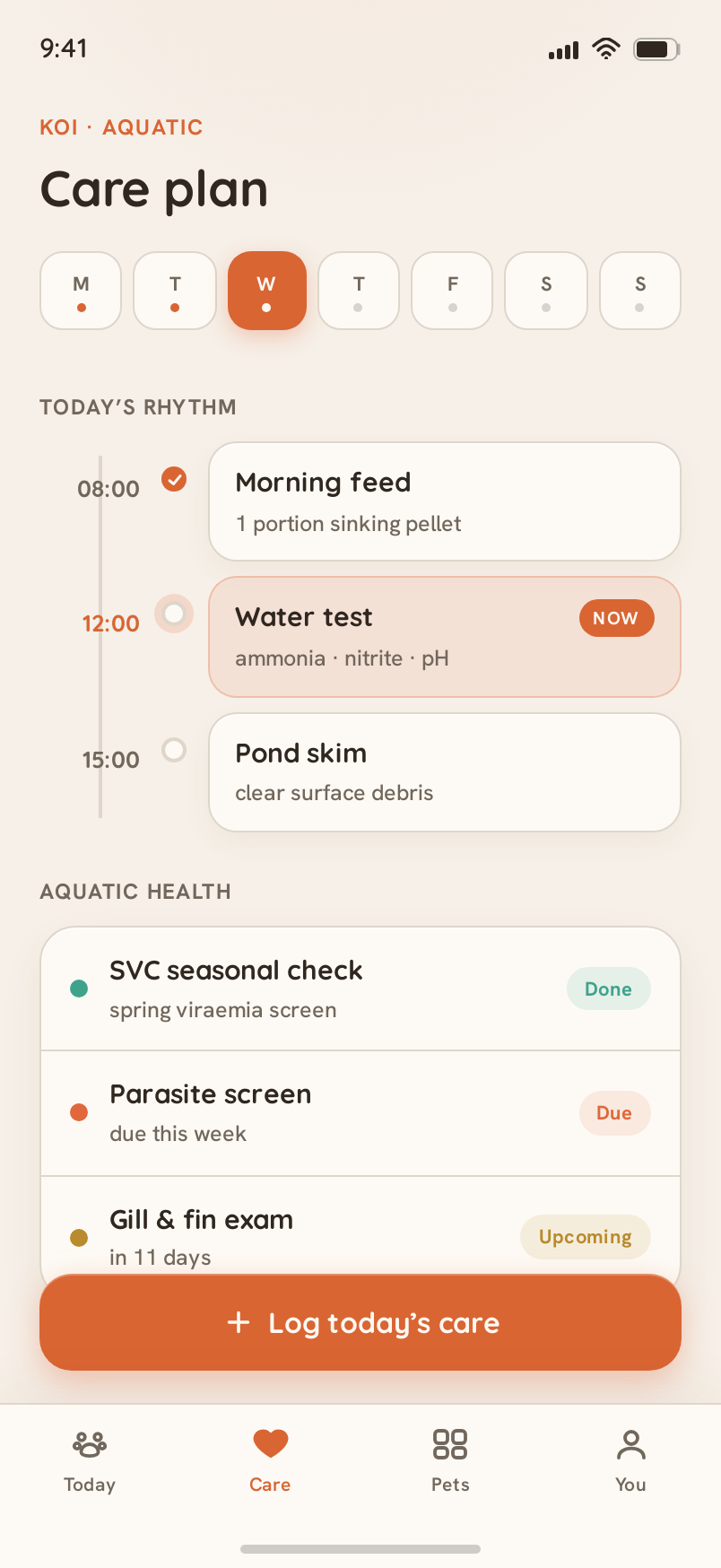Care screen