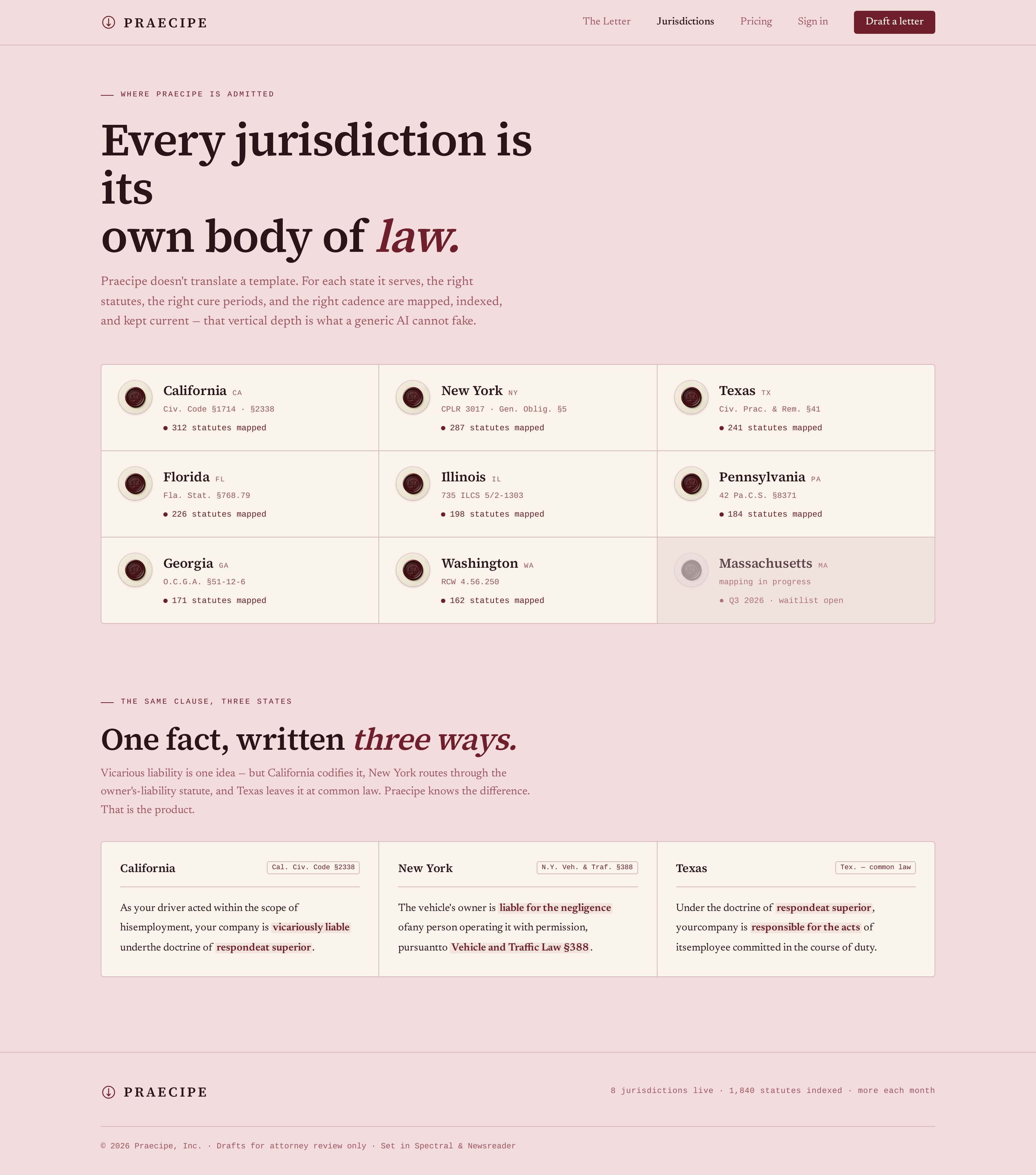 Jurisdictions screen