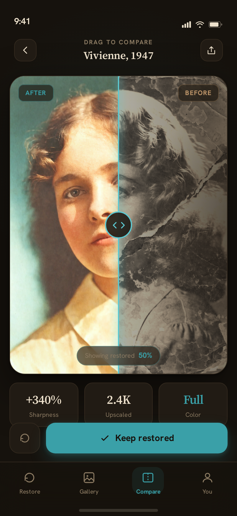 Compare screen