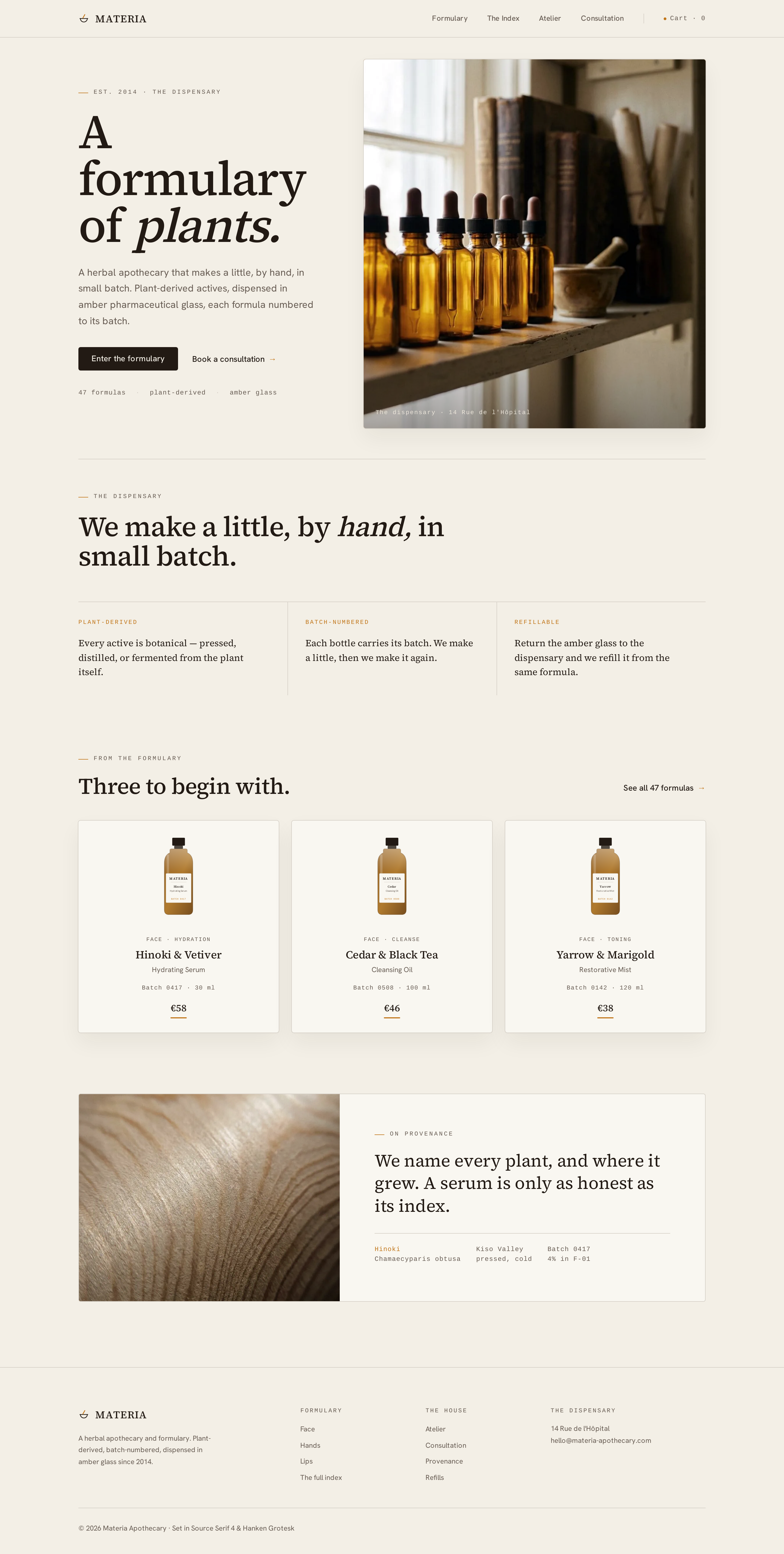Apothecary screen