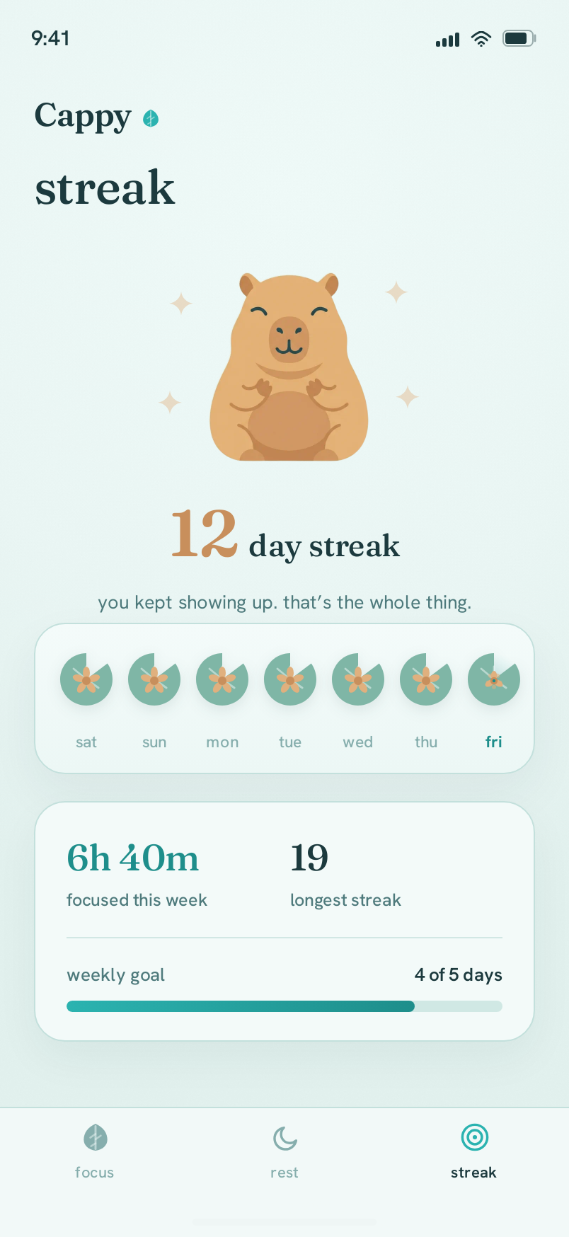 Streak screen