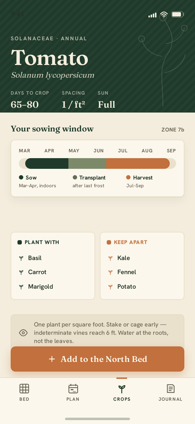 Crop screen