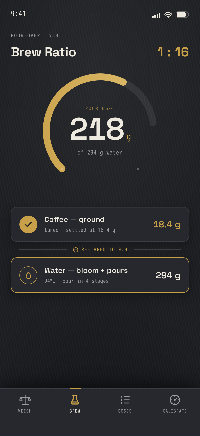 Brew screen