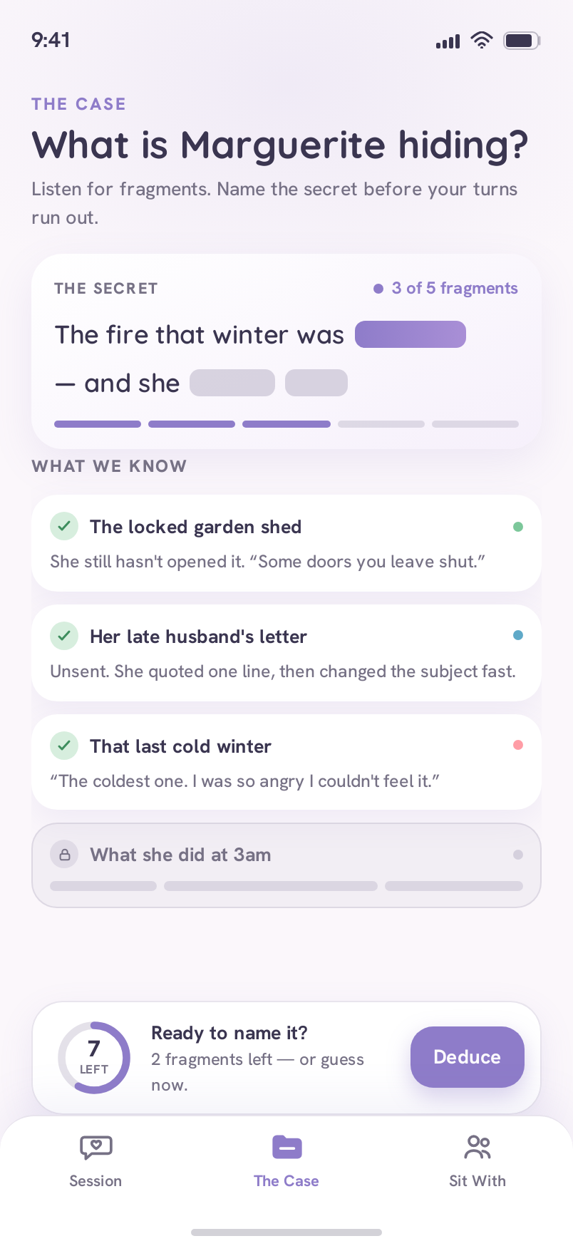 Case screen