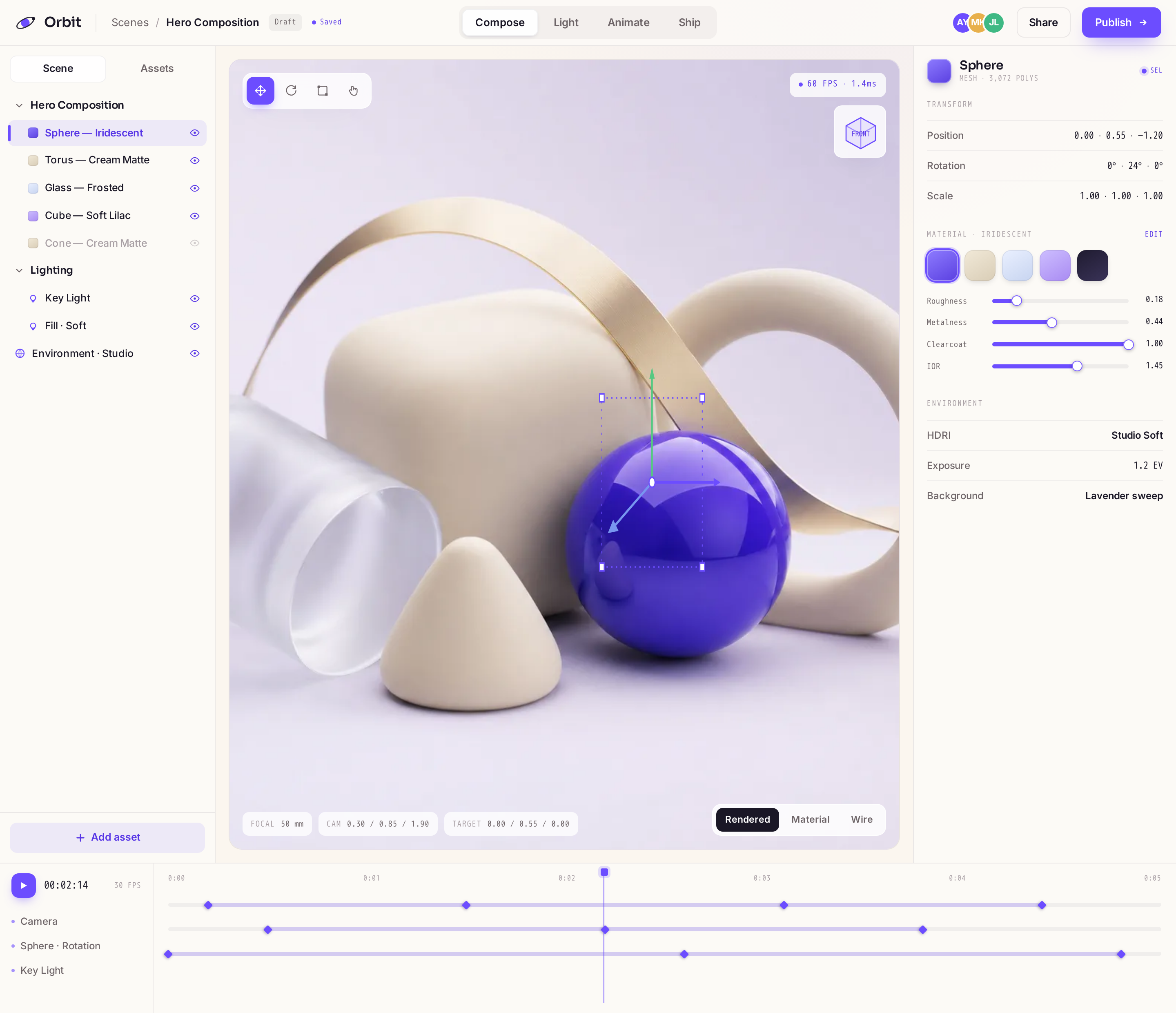 Studio screen