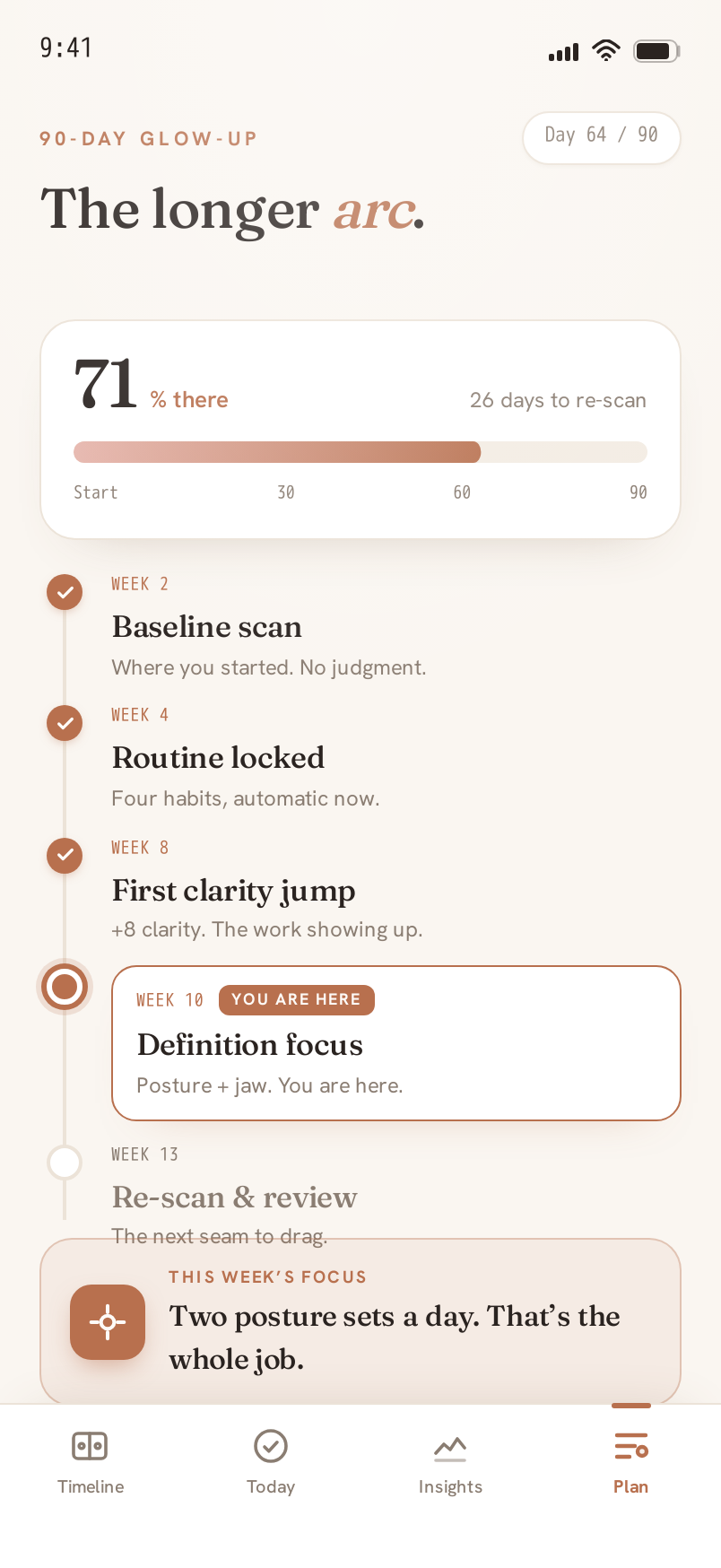 Plan screen