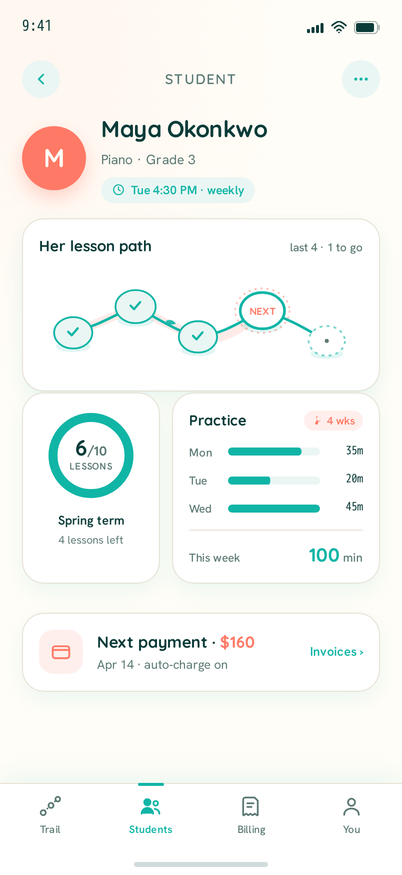 Student screen