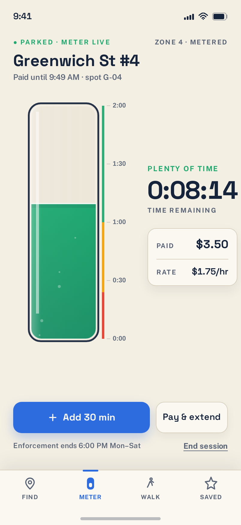 Meter screen