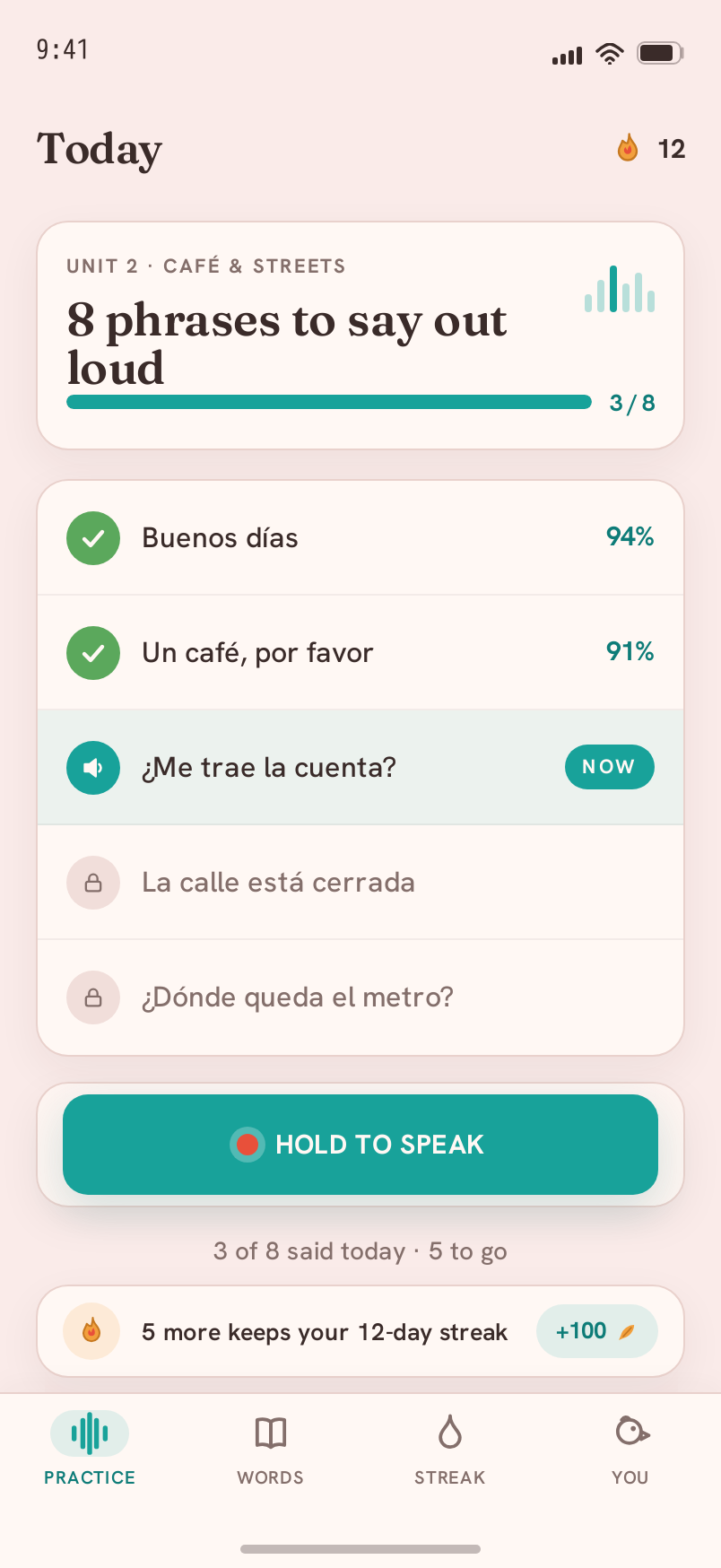 Lesson screen