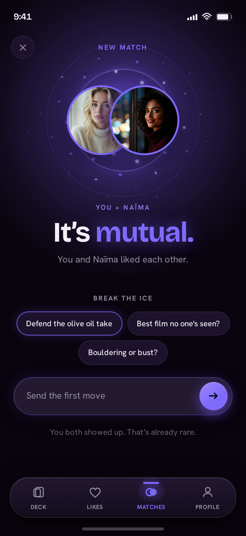 Match screen