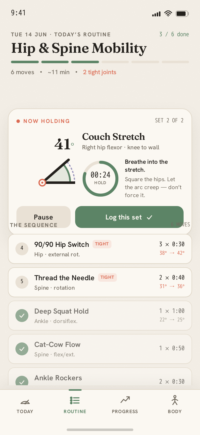 Routine screen