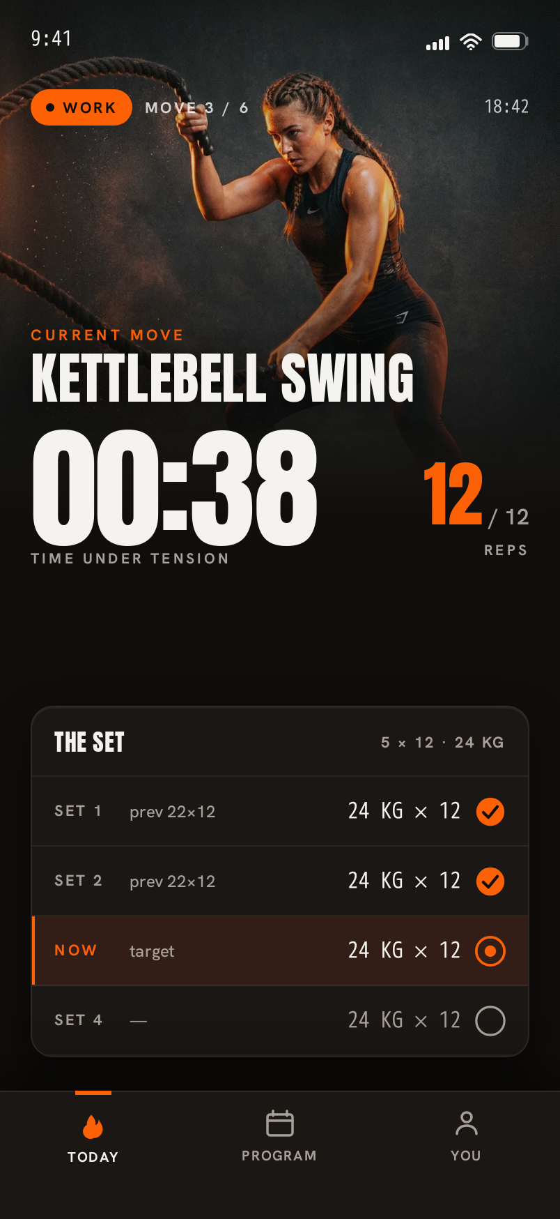 Session screen