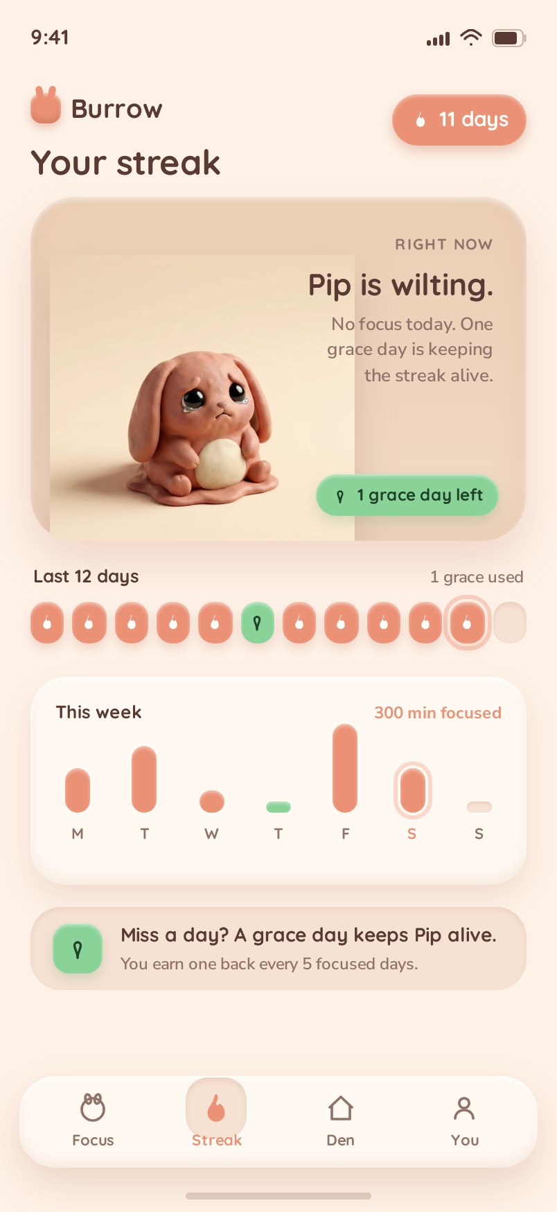 Streak screen