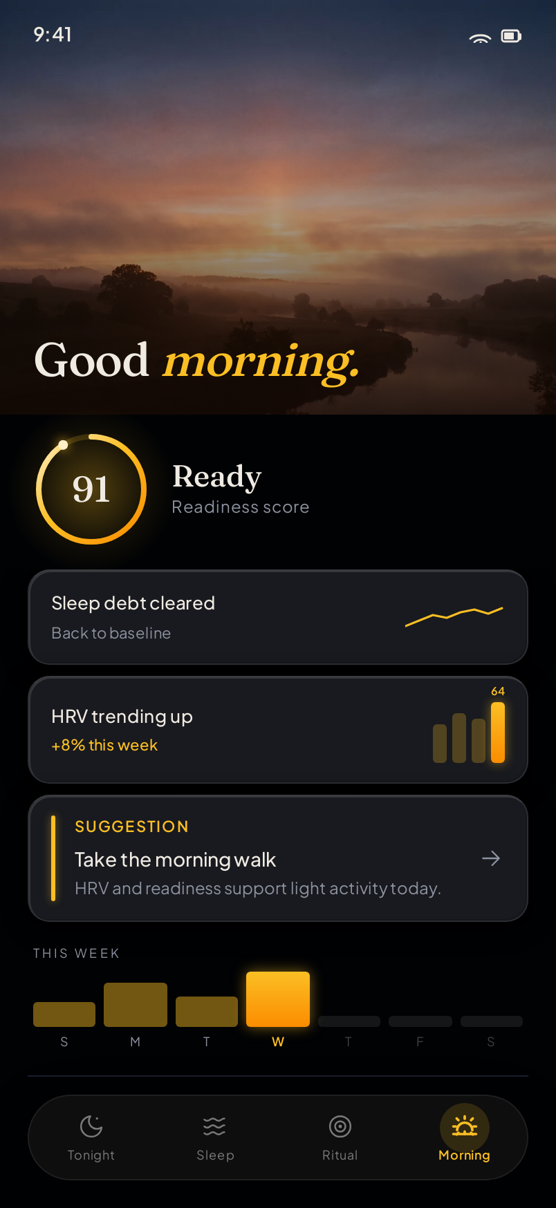 Morning screen