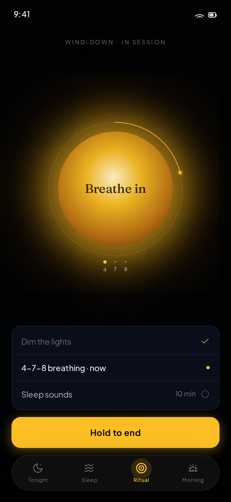 Ritual screen