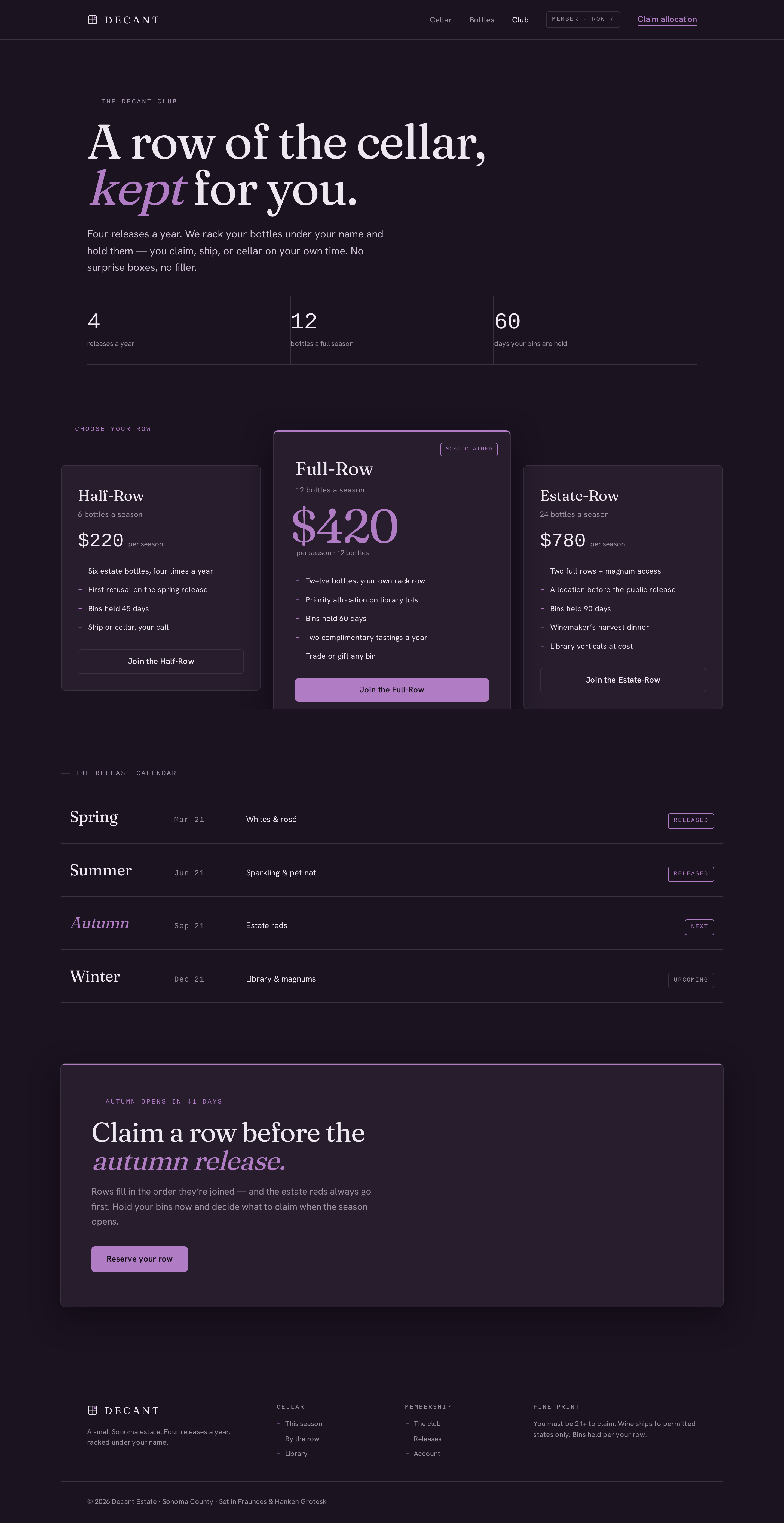 Club screen