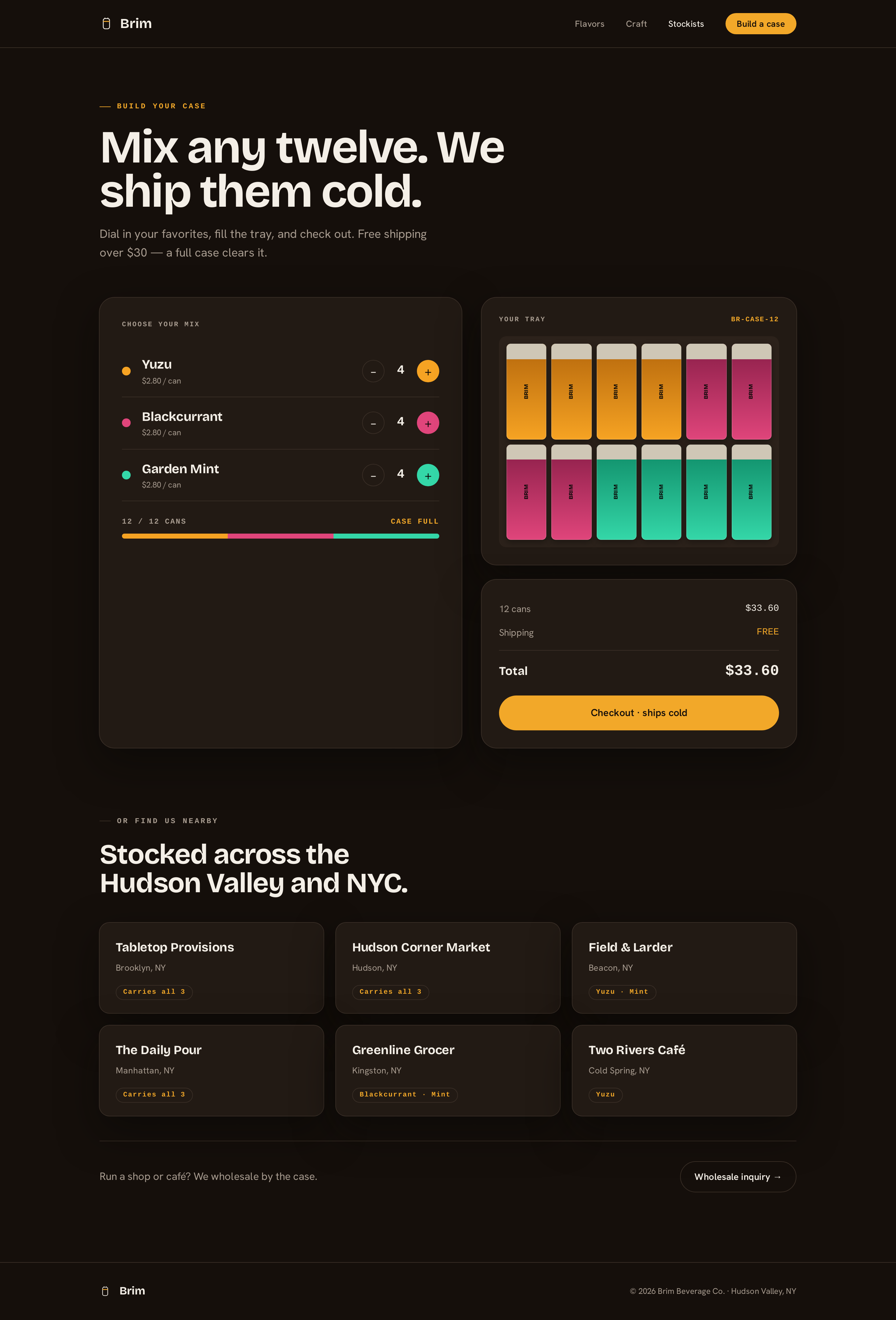 Order screen