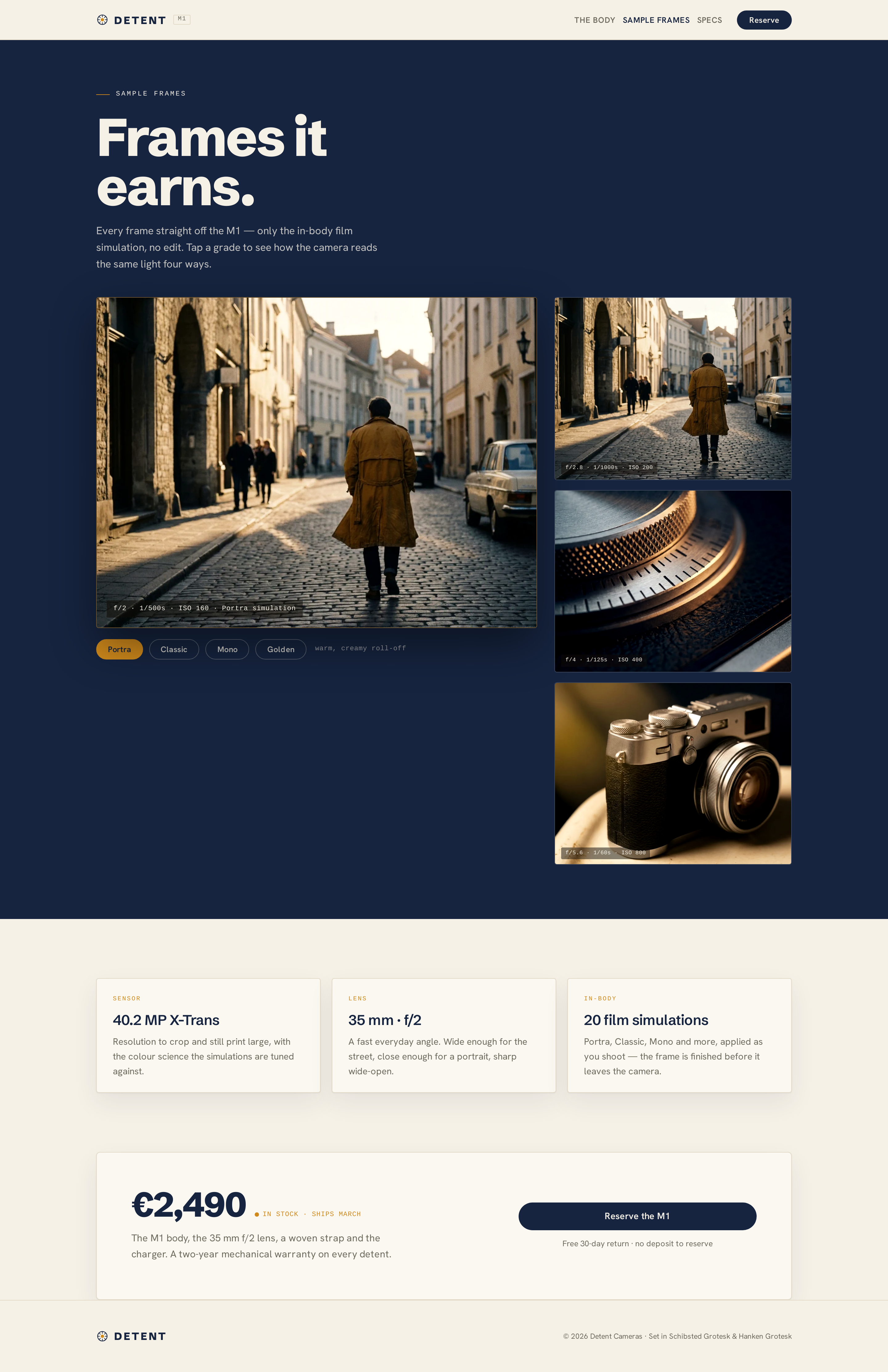 Frames screen