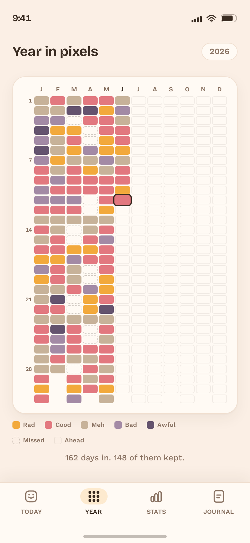 Year screen