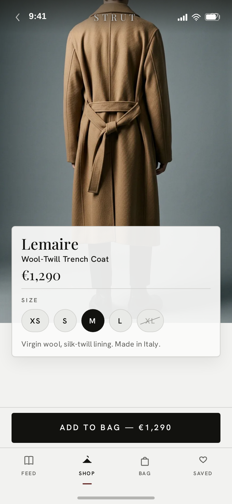 Product screen