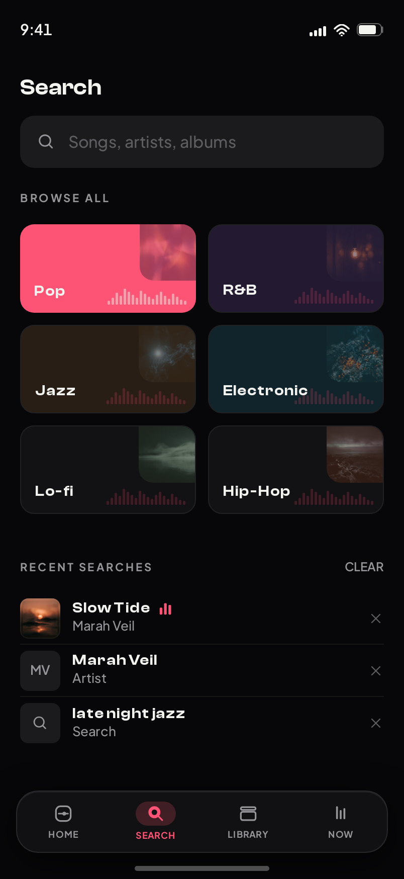 Search screen