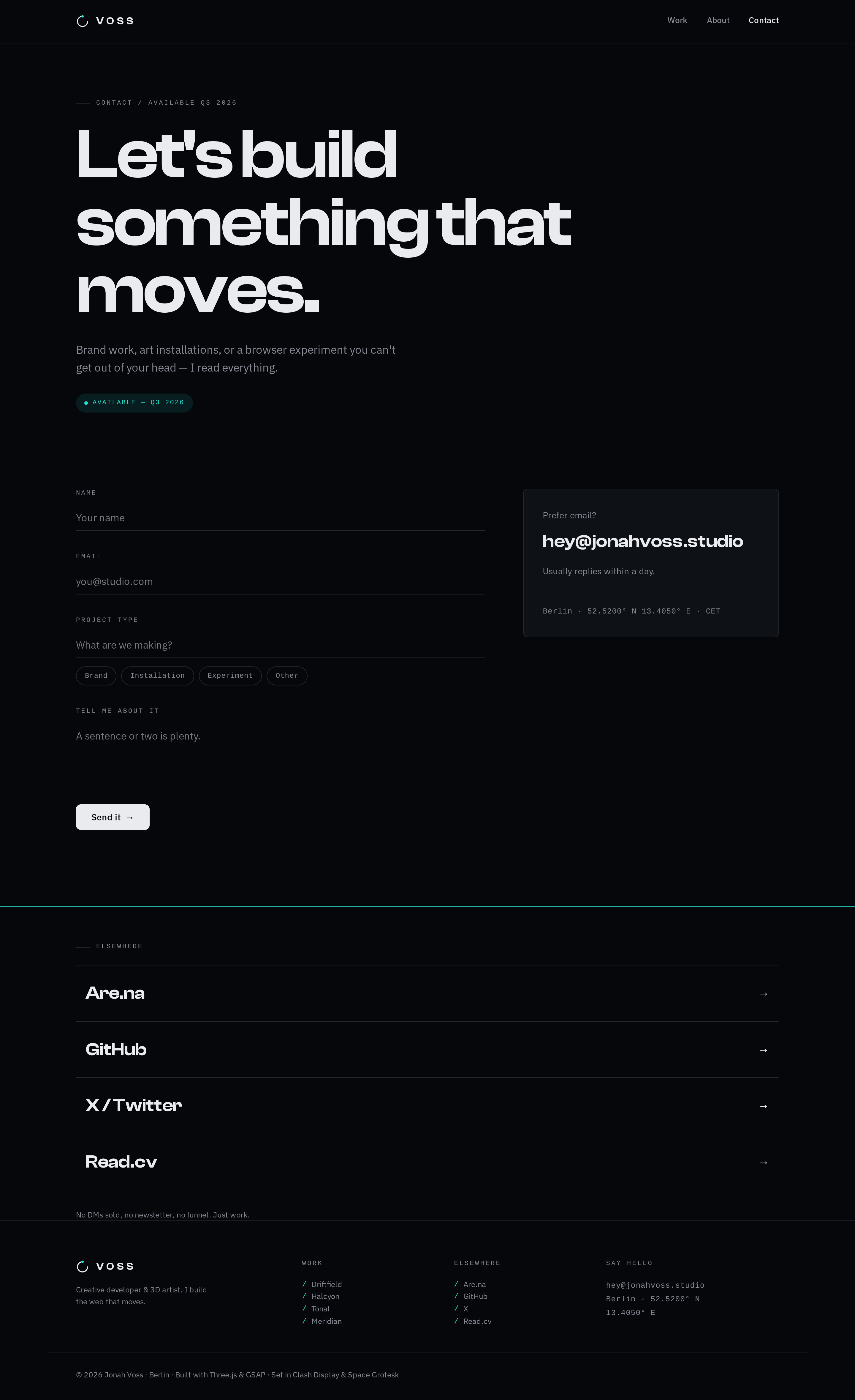 Contact screen