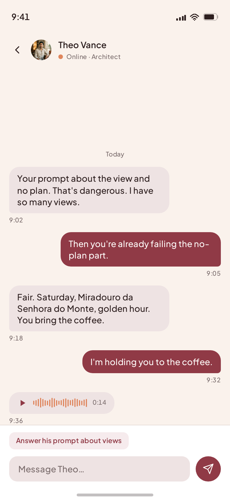 Chat screen