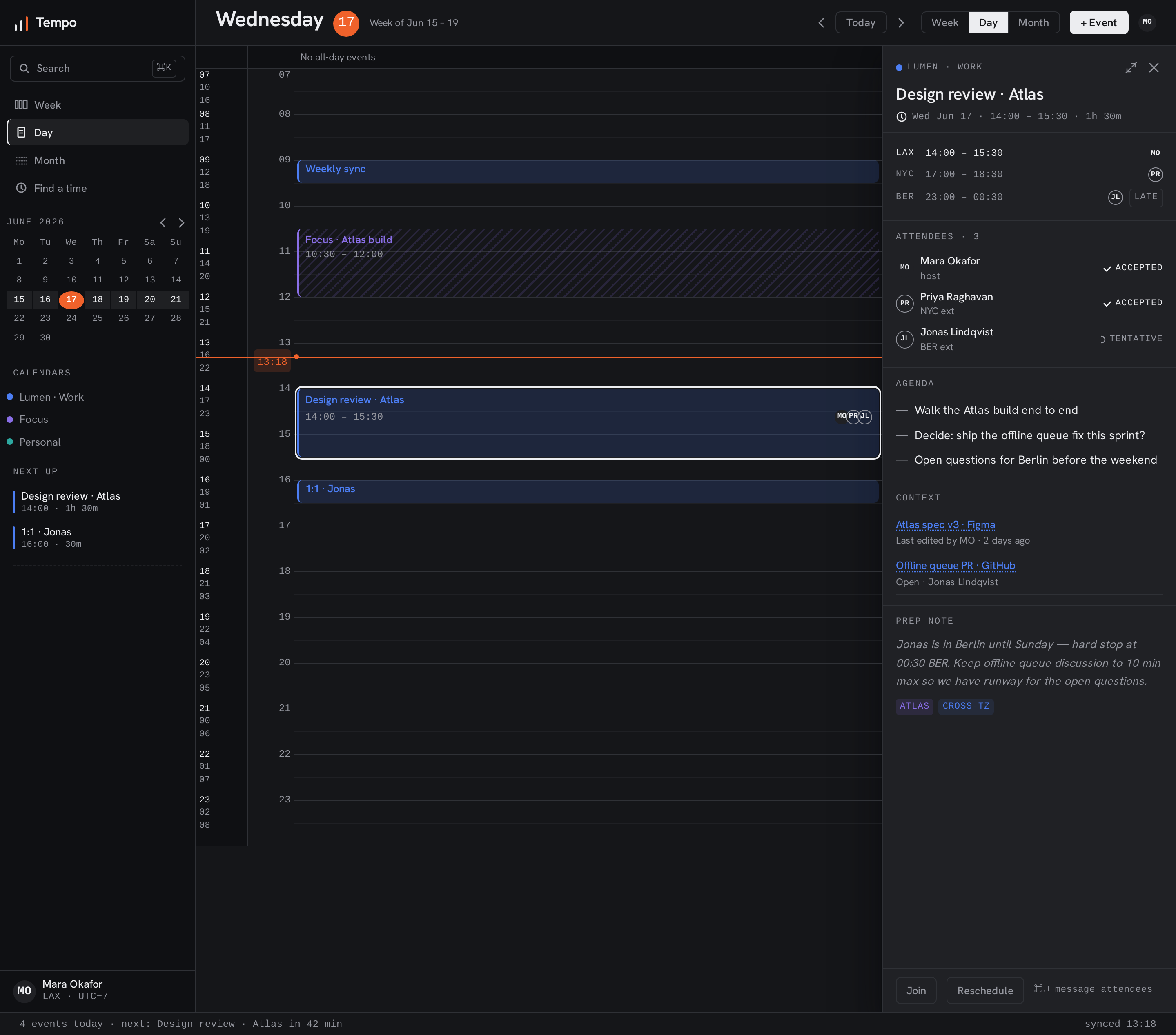 Day screen