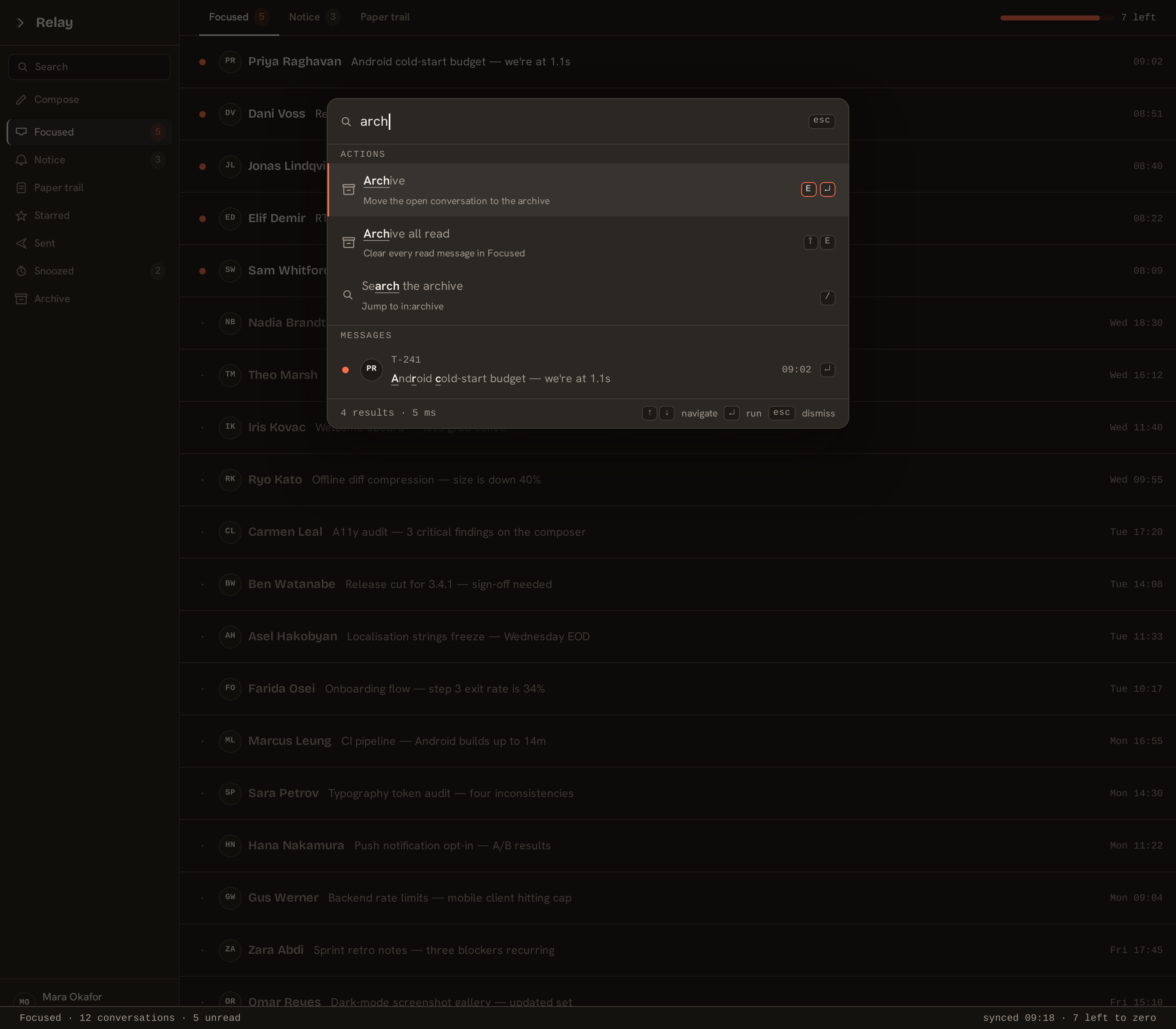 Command screen