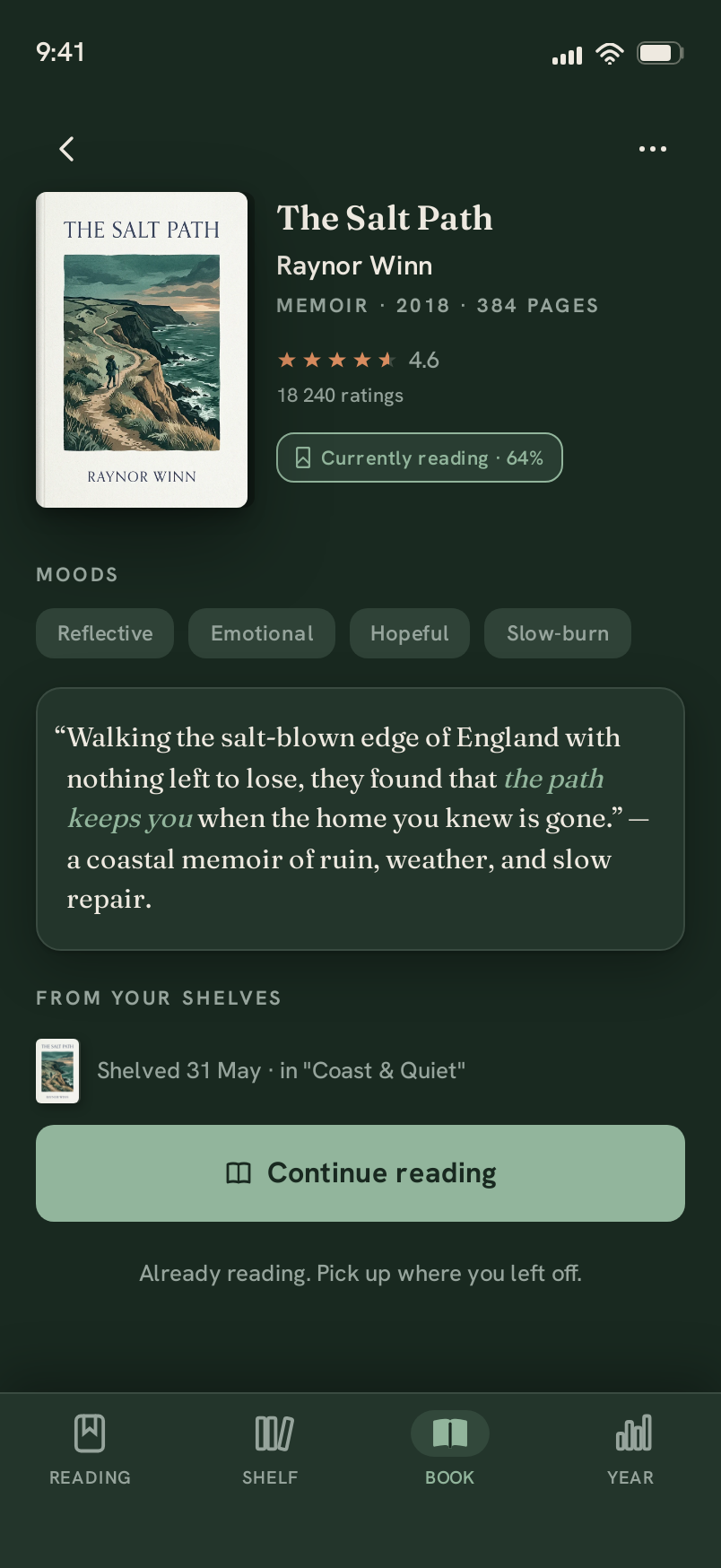 Book screen
