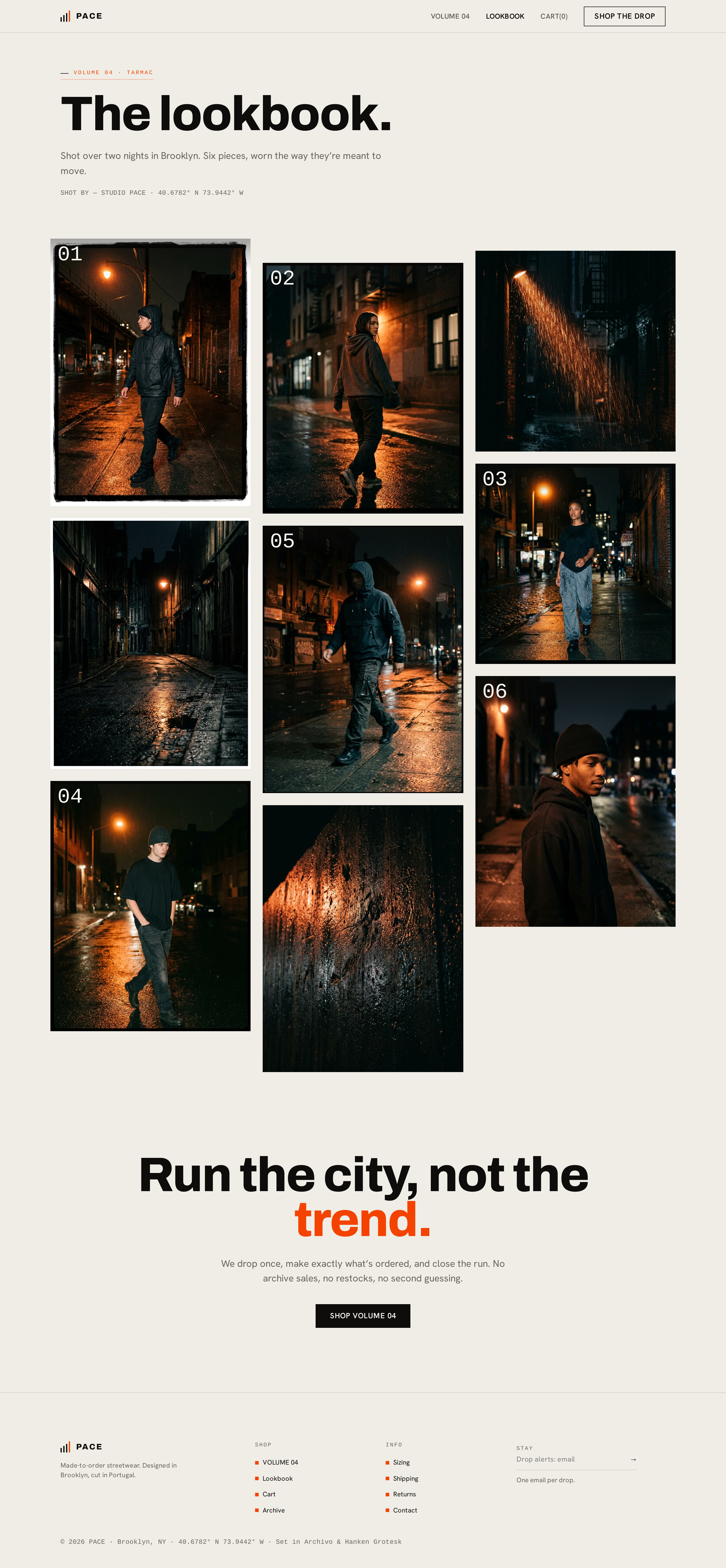Lookbook screen