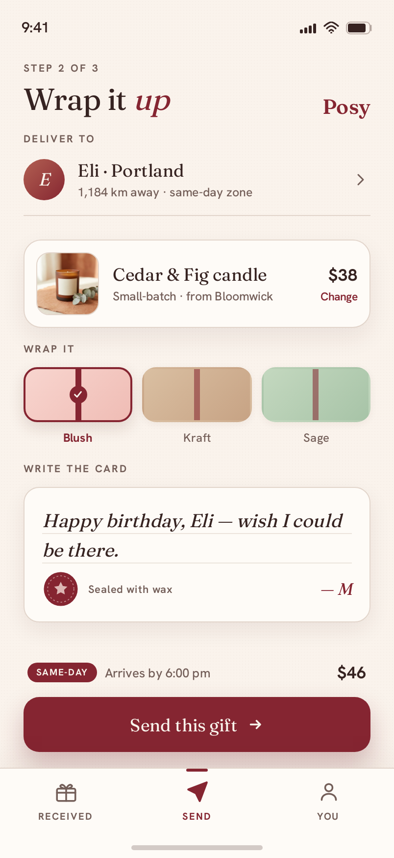 Compose screen