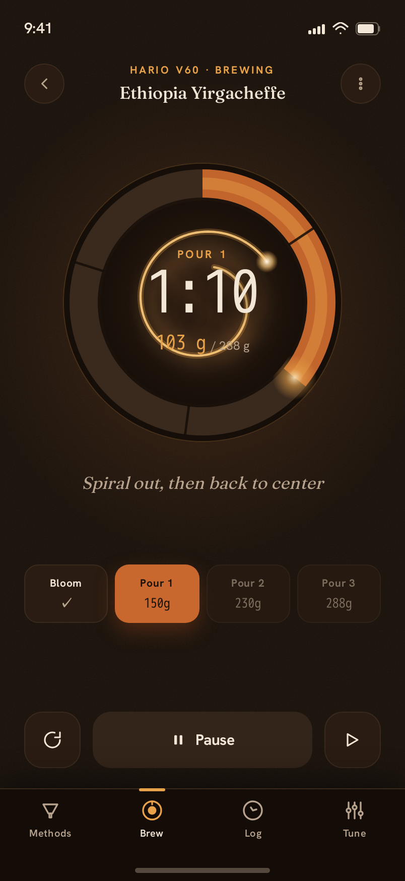 Brew screen