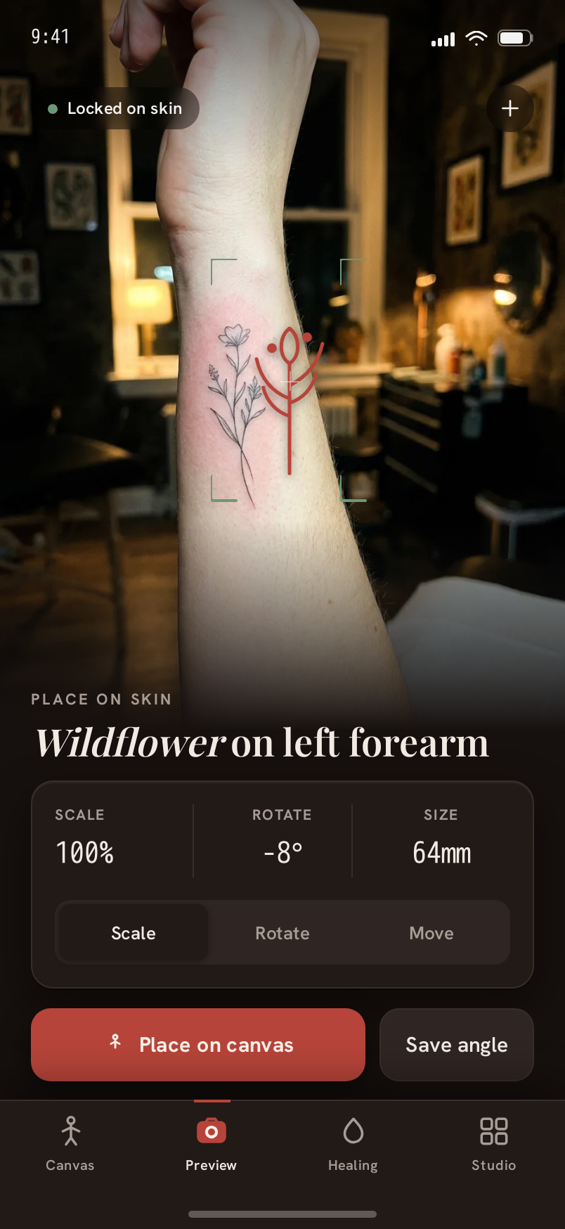 Preview screen