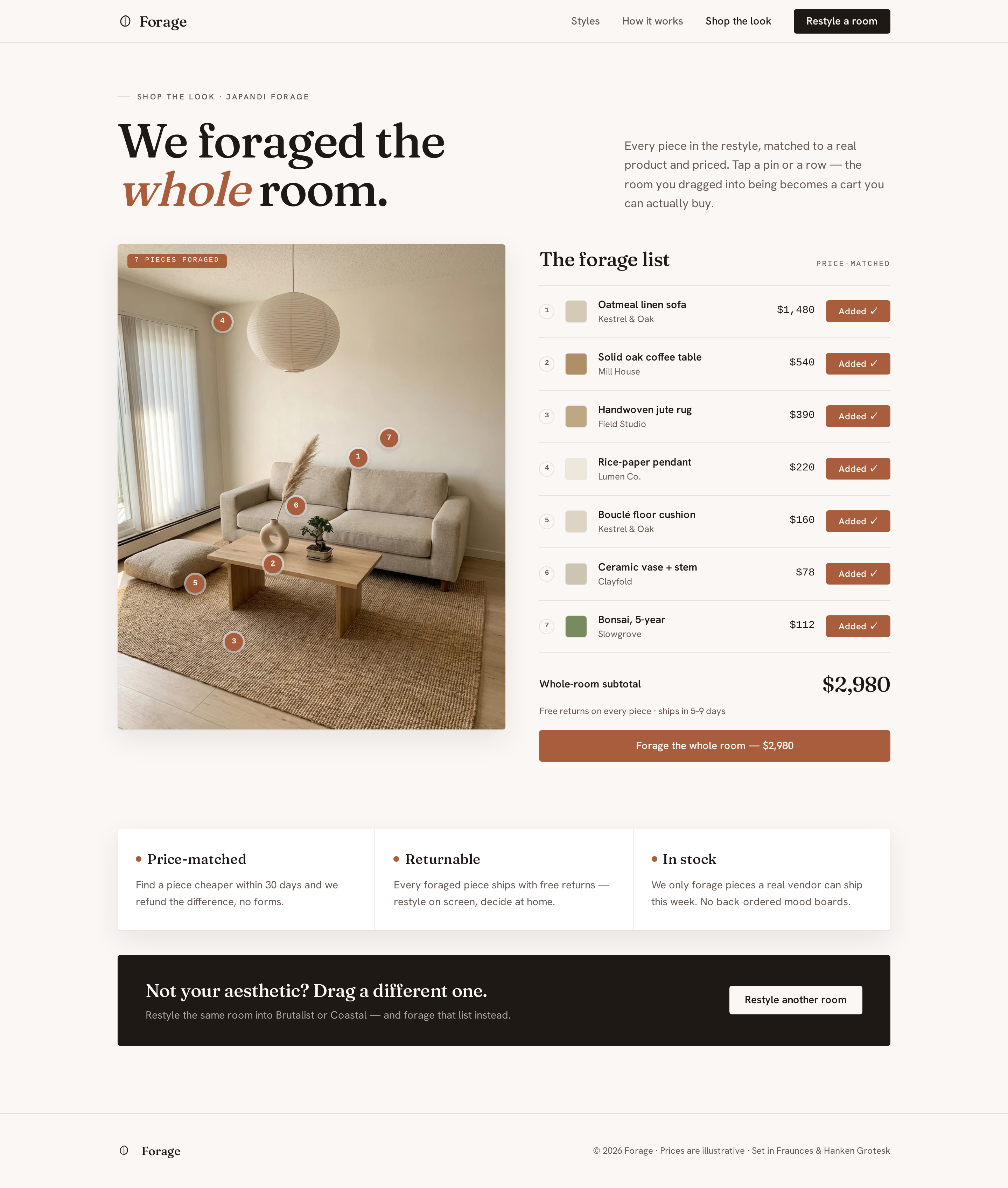 Shop screen