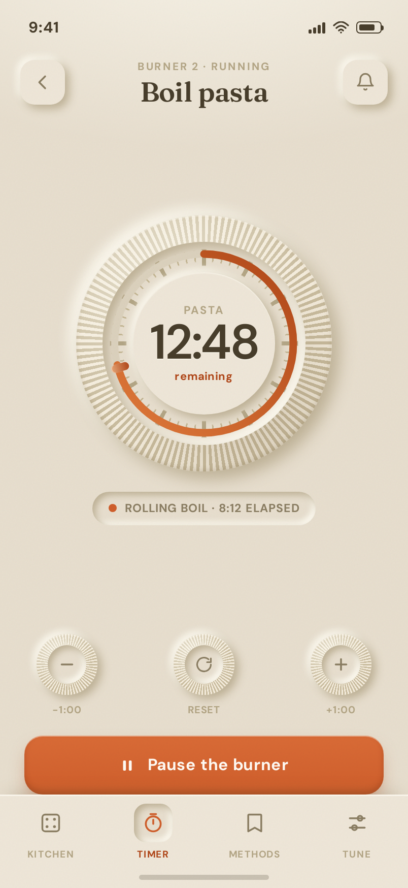 Timer screen