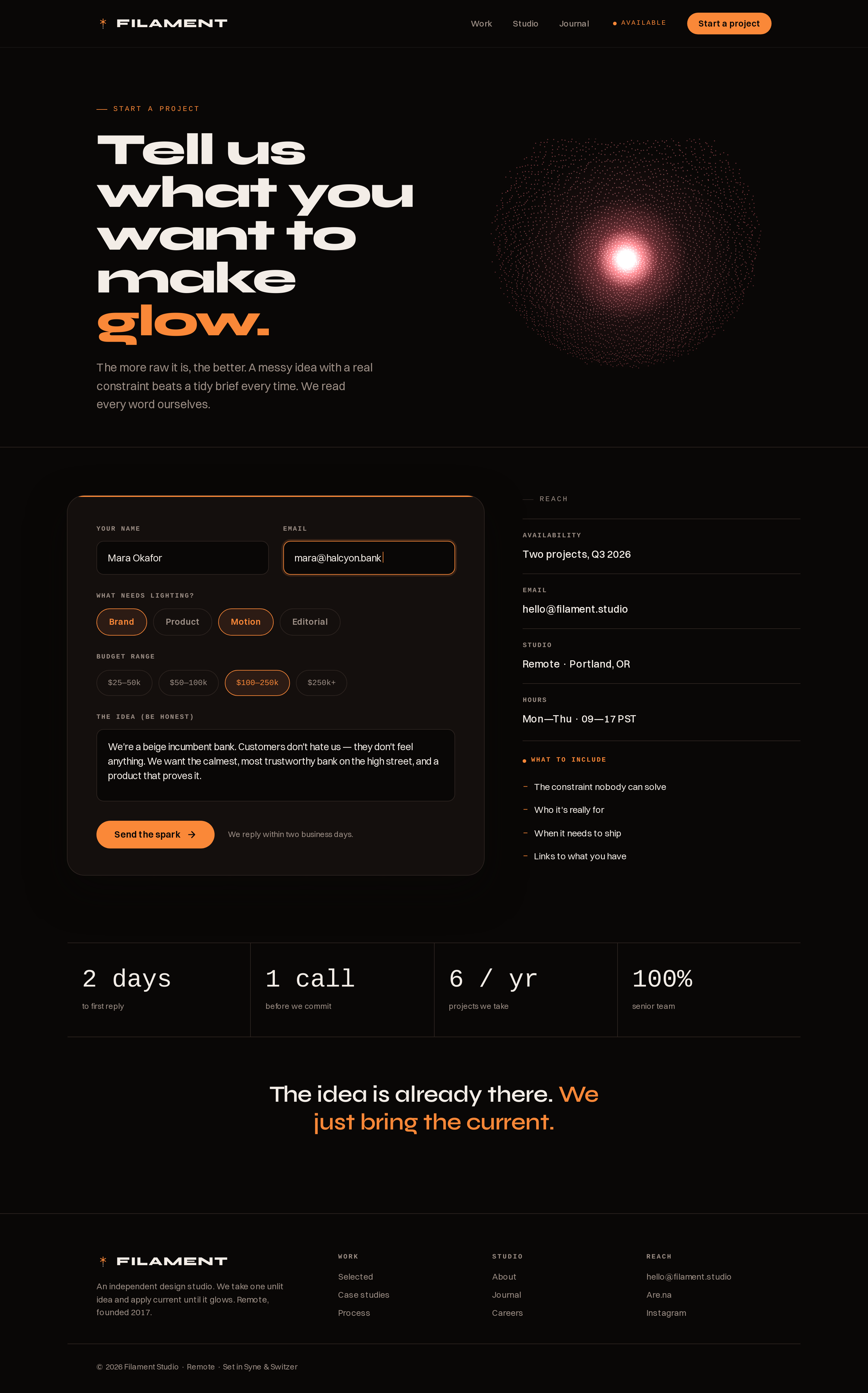 Contact screen