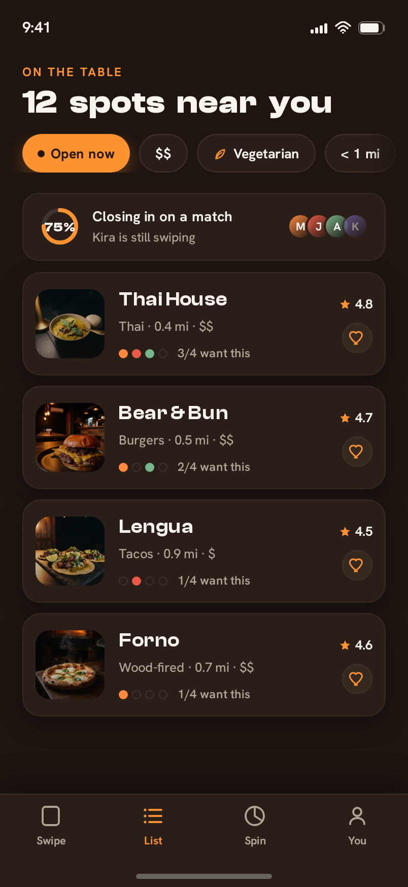 Discover screen