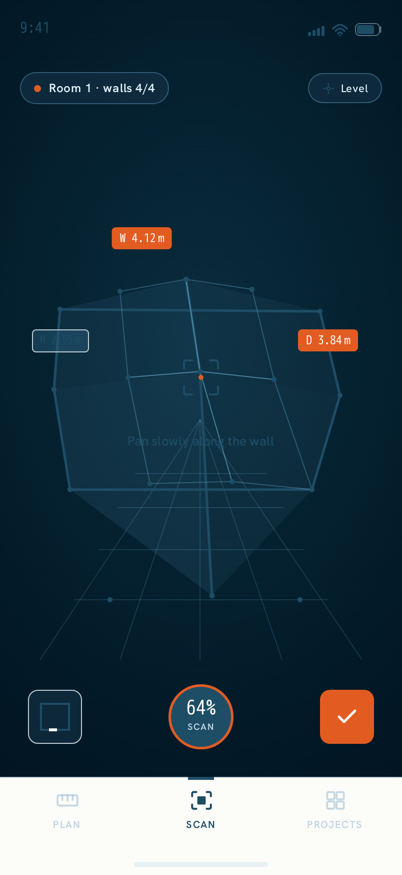 Scan screen