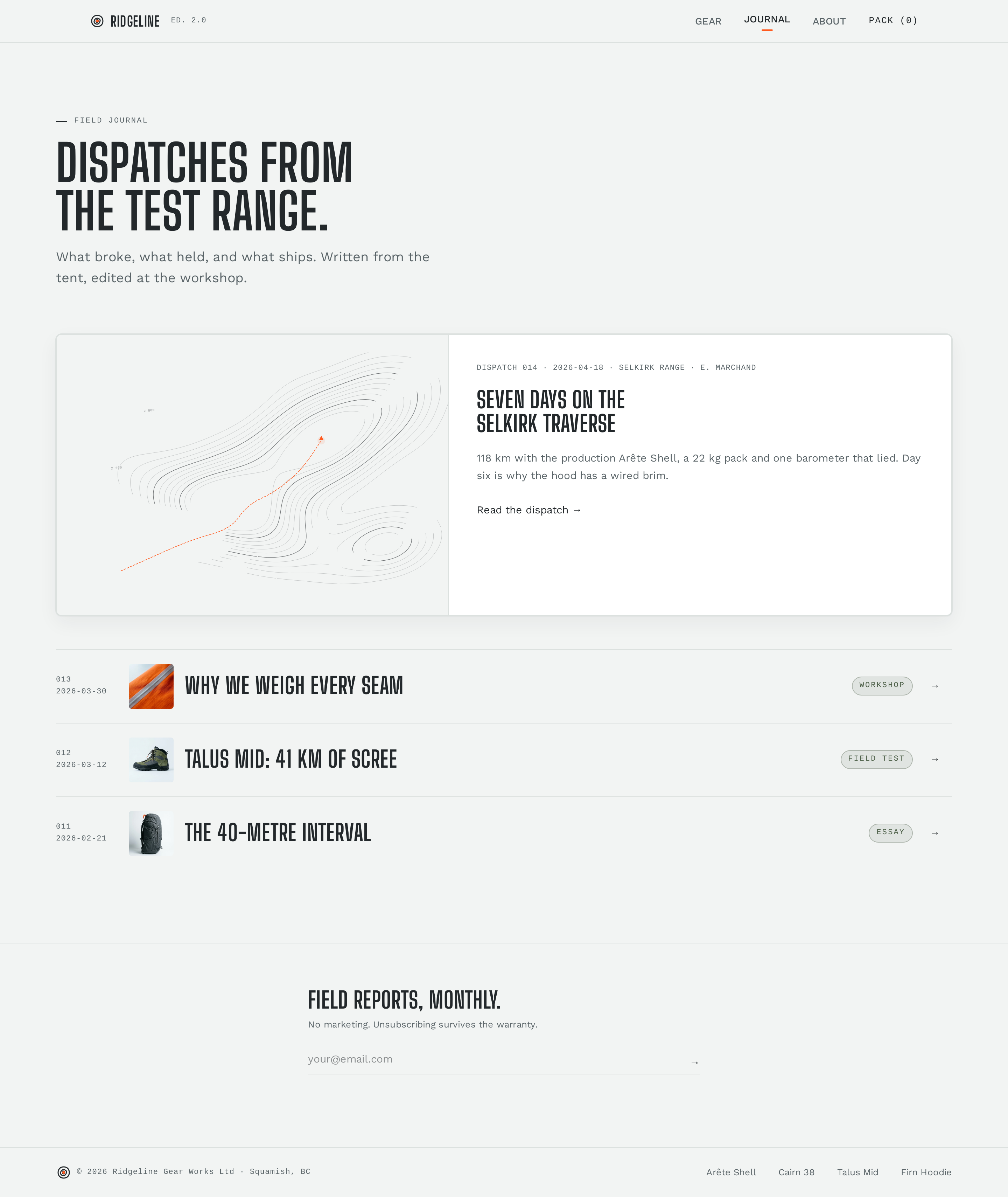 Journal screen
