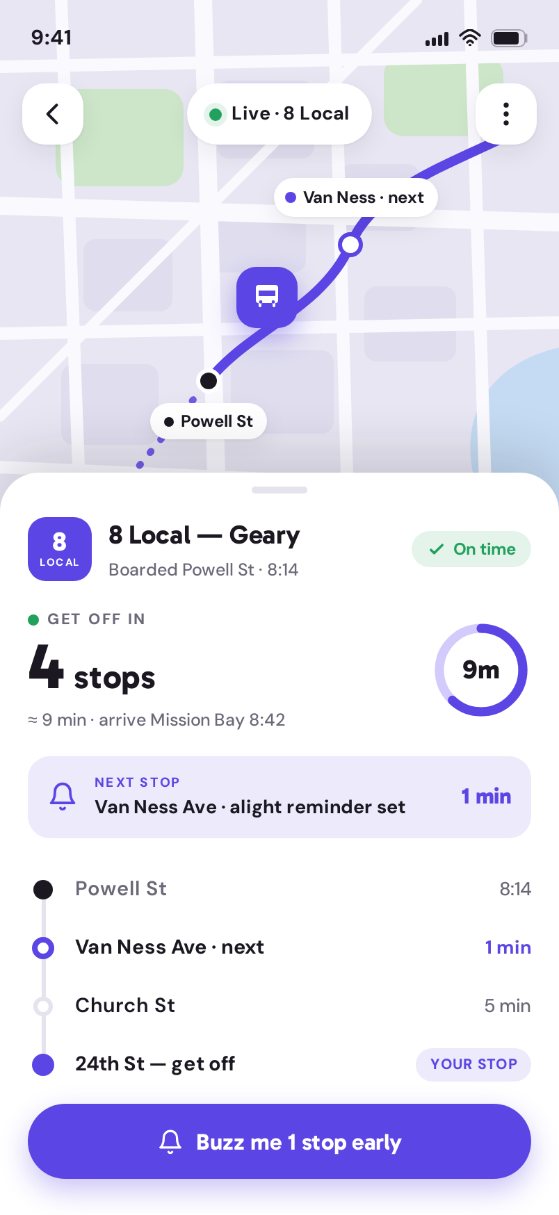 Map screen