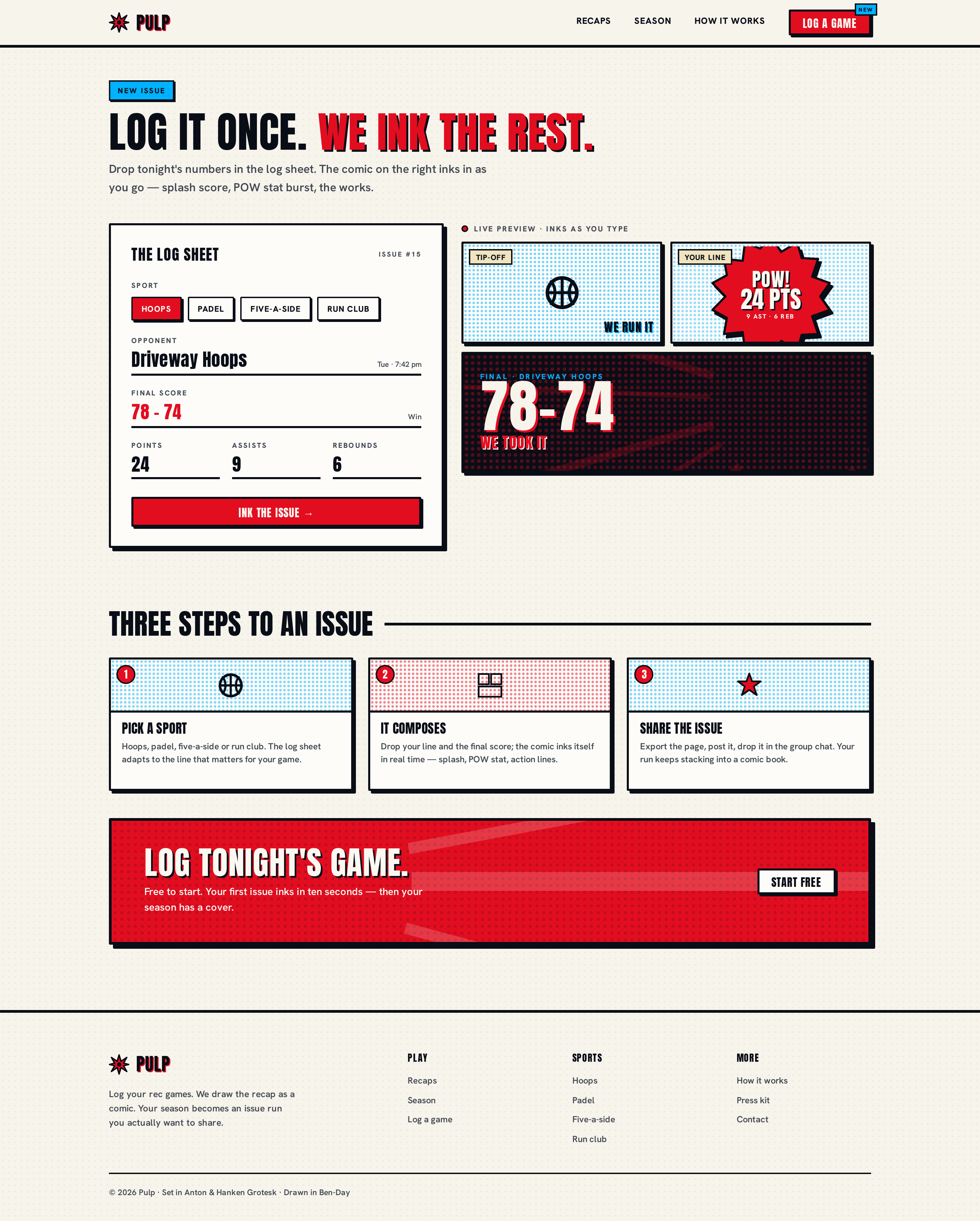Logger screen