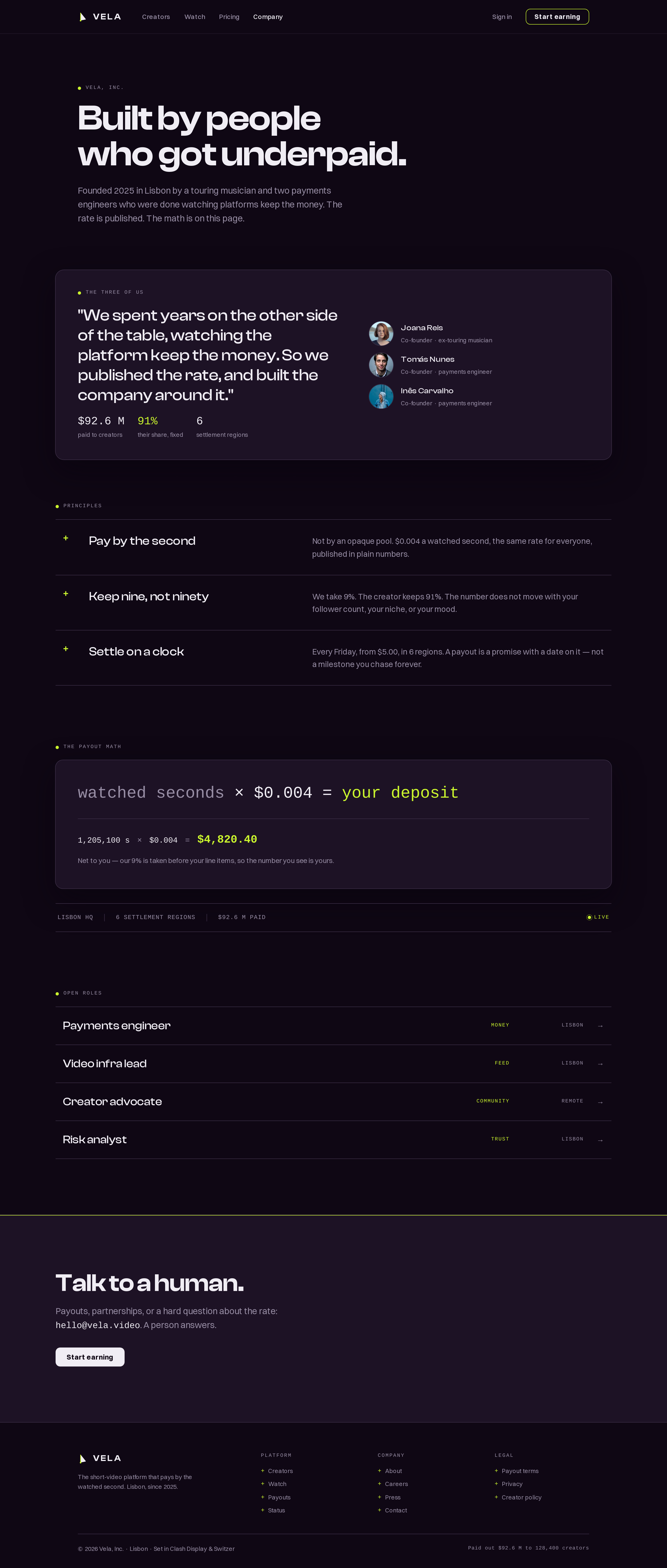 Company screen