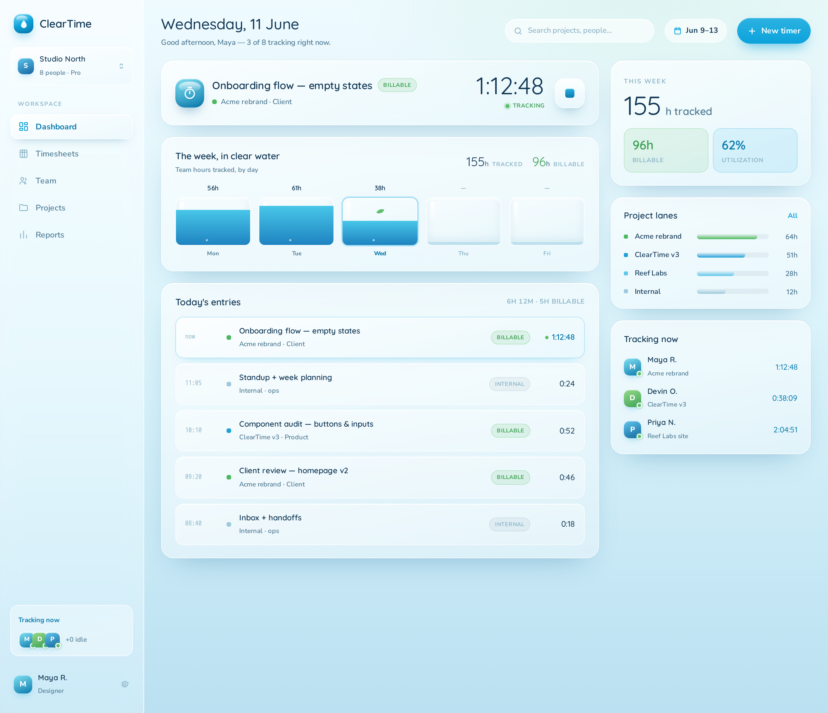 Dashboard screen